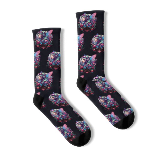 Cyber Fairy Blossom Socks