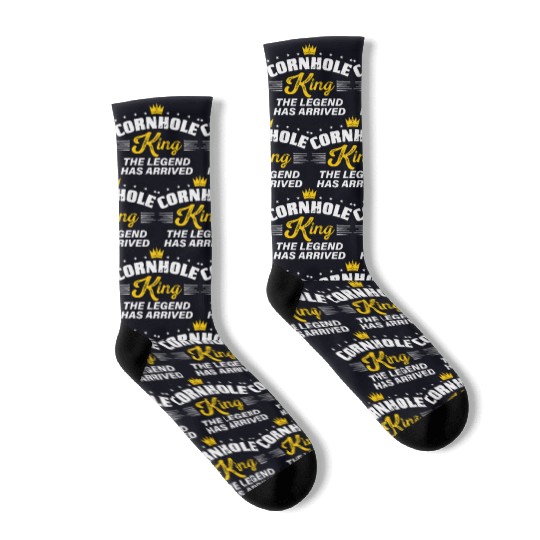 Cornhole King THE LEGEND HAS ARRIVED Cornhole Gift Socks