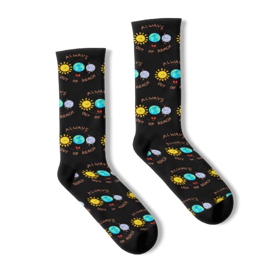 Always out of reach - sun and moon Socks