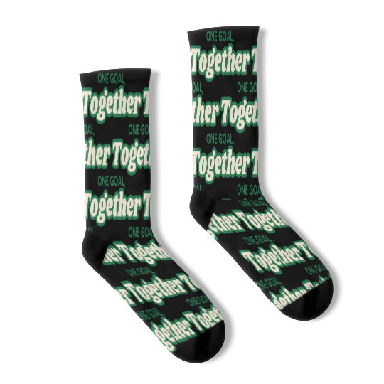 one goal together team spirit Socks