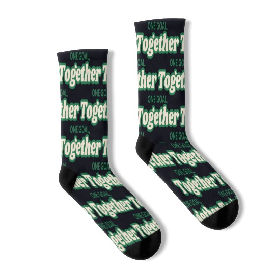 one goal together team spirit Socks