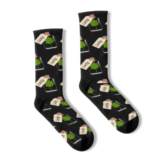 Shamrock Lucky St Patricks Day Socks