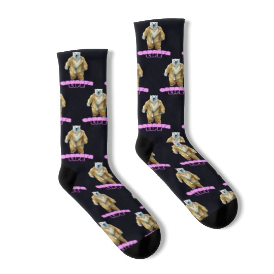 Gangsta Life Polar Bear 3 Socks