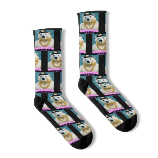 Gangsta Life Polar Bear 2 Socks