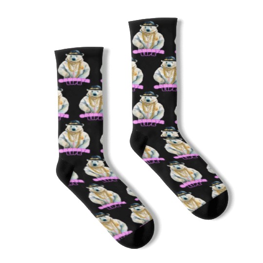 Gangsta Life Polar Bear Socks
