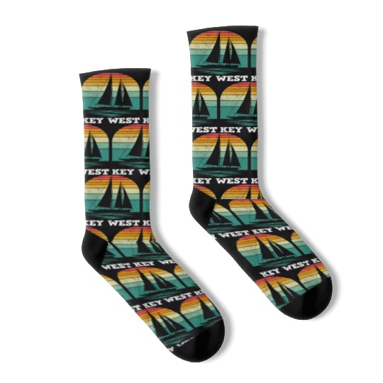 KEY-WEST FLORIDA Sailing Sunshine-State West Keys Socks