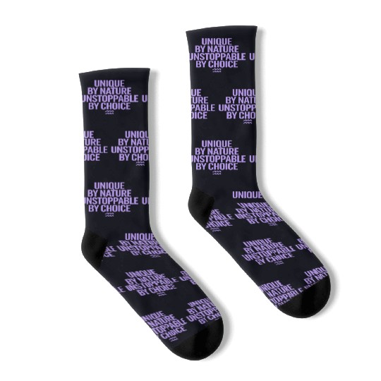 Aquarius Zodiac Unique By Nature Unstoppable Socks