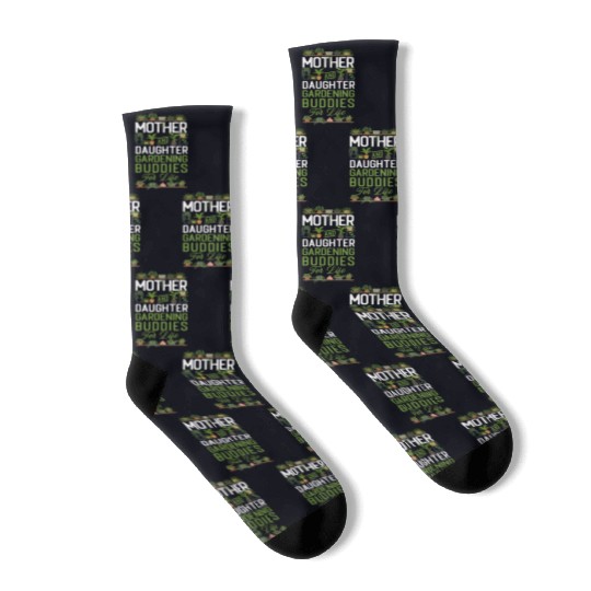 Plant Lover Gardening Mom Daughter Socks