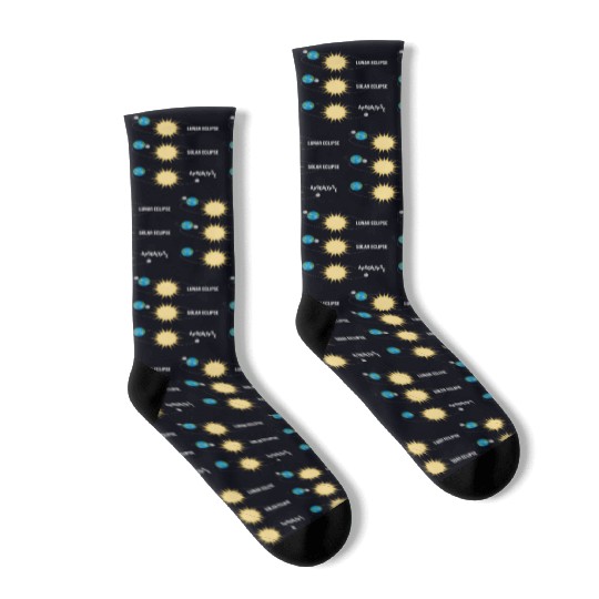 Lunar Eclipse Solar Eclipse Apocalypse Socks