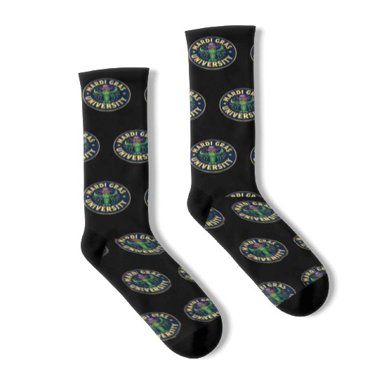 Mardi Gras University Crawfish Men's Mardi Gras Socks