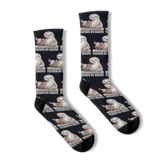 Bullish By Nature Taurus Zodiac Sloth Socks