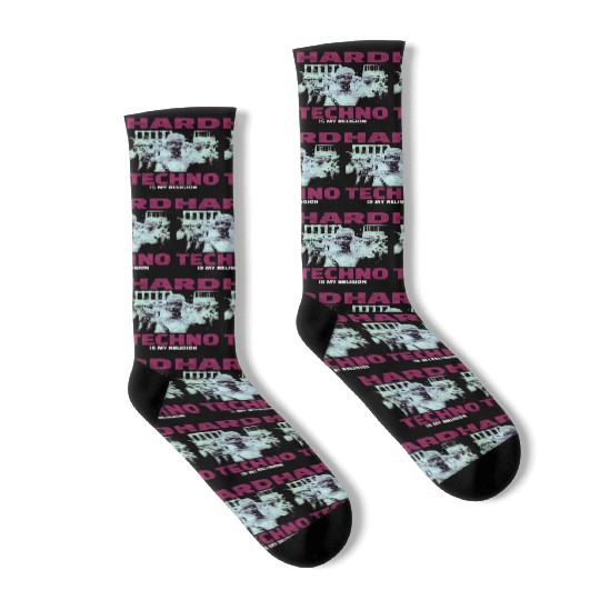 Techno House Party EDM Festival Goa Electro Rave Socks