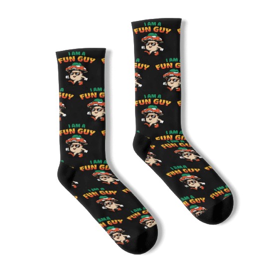 I am a Fun Guy Funny Fungi Pun Socks
