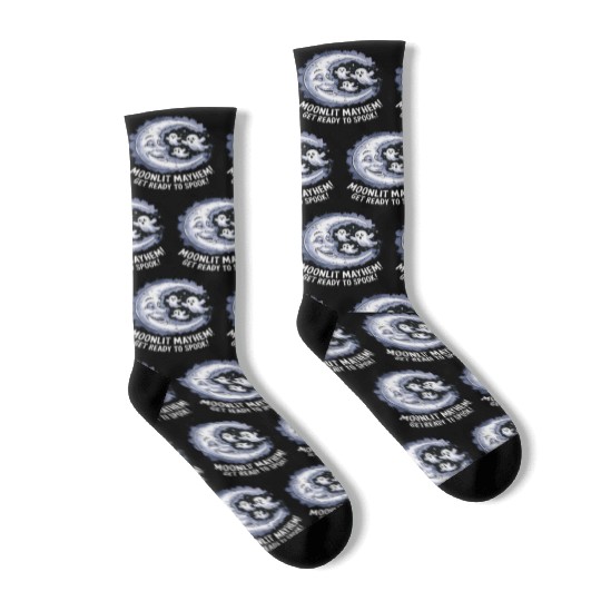 Moonlit Mayhem Ghostly Spook Under the Mondlight Socks