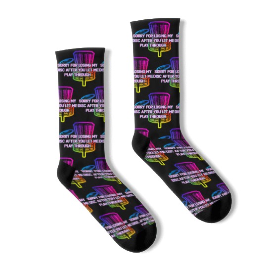Sorry For Losing the Disc Funny Disc Golf Humor Socks