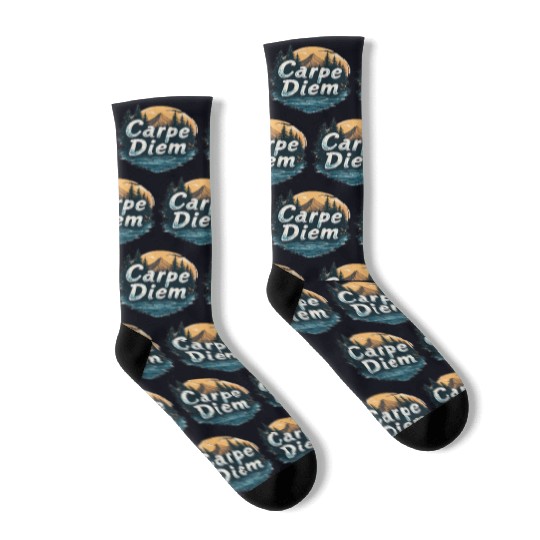 Carpe Diem Adventure Awaits Socks