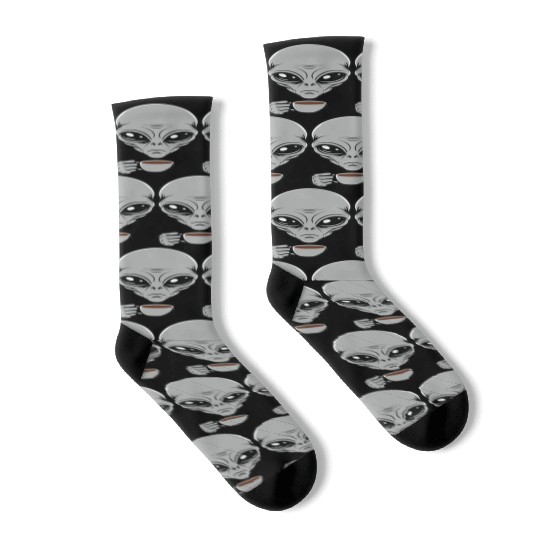 Grey Alien Socks