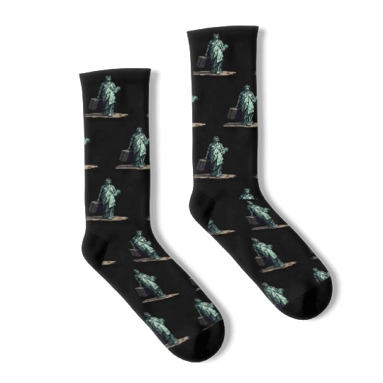 Funny Statue of Liberty USA America Sarcasm Socks