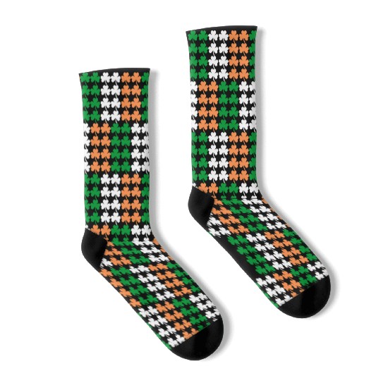 Ireland Shamrock Flag Socks