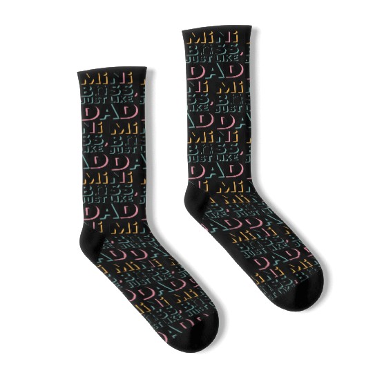 Mini Boss Just Like Dad – Father & Son Matching Socks