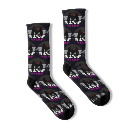 Retro ACE Mothman Asexual Pride Point pleasant Cry Socks