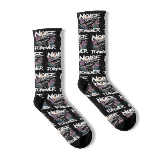 Noise Forever Punk Rock Metal Music Socks