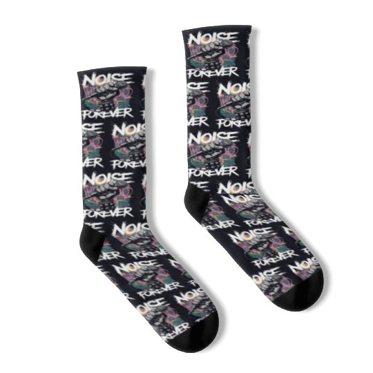 Noise Forever Punk Rock Metal Music Socks