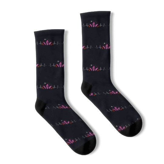 Lesbian Heartbeat Crystal Magic Mystic Pride Socks