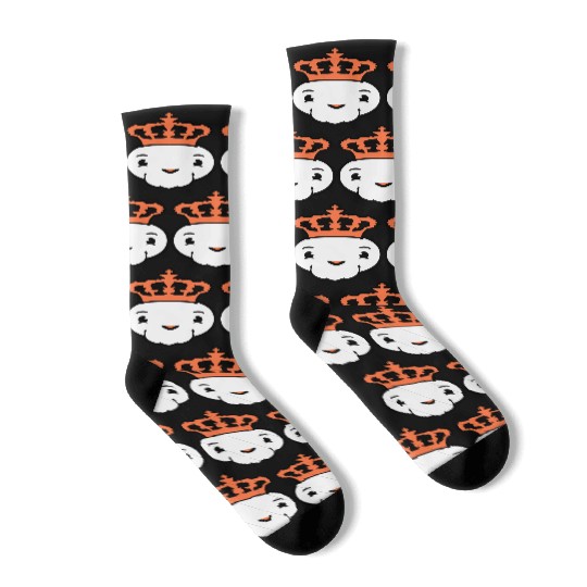 Bird King Crown Ruler Beard Old Kingdom Duck Cute Socks