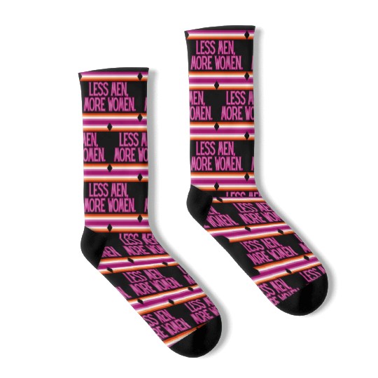 Less Men, More Women Pride Funny Socks