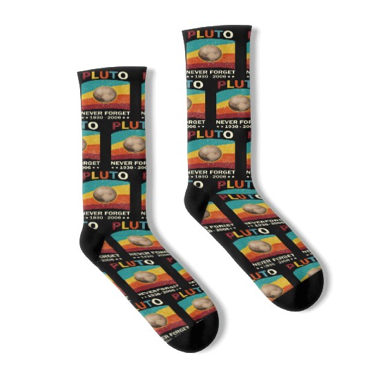 Pluto Never Forget Tribute 1930-2006 Socks