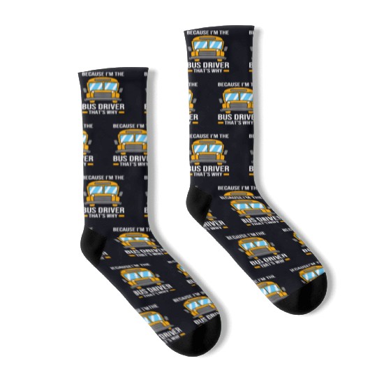 School Bus Driver Funny School Bus Socks