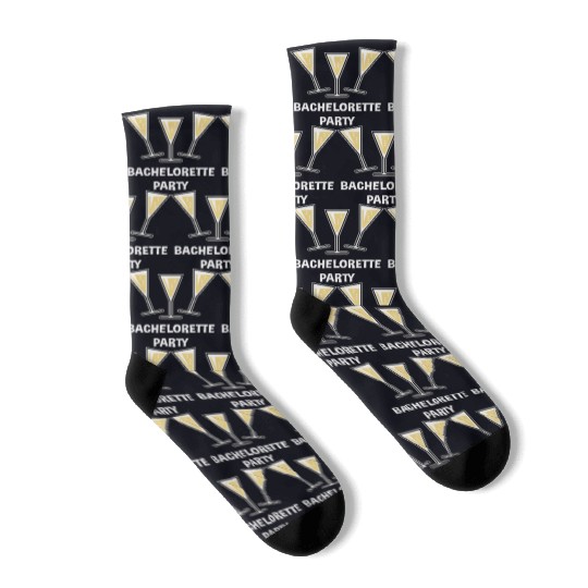 Bachelorette Party (Sparkling Wine Funnel Shut 3C) Socks