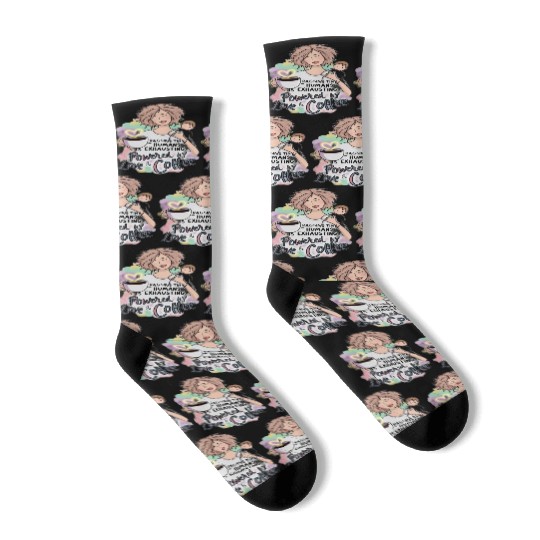 Powered by Love & Coffee – Funny Mother’s Day Socks