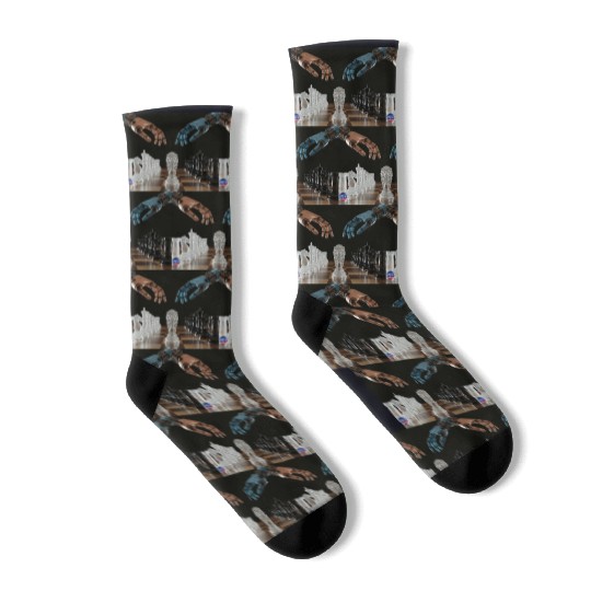 Crystal Robotic Chess Clash Socks