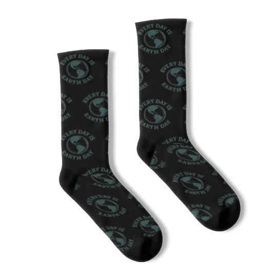 Nature lovers every day is earth day Socks