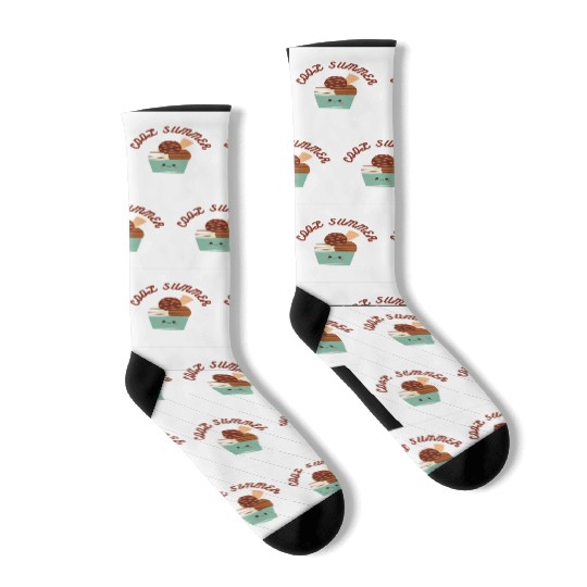Cool Summer Vibes Ice Cream Socks