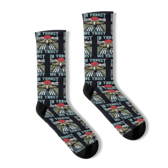 Flight Instructor In Thrust We Trust Pilot School Socks