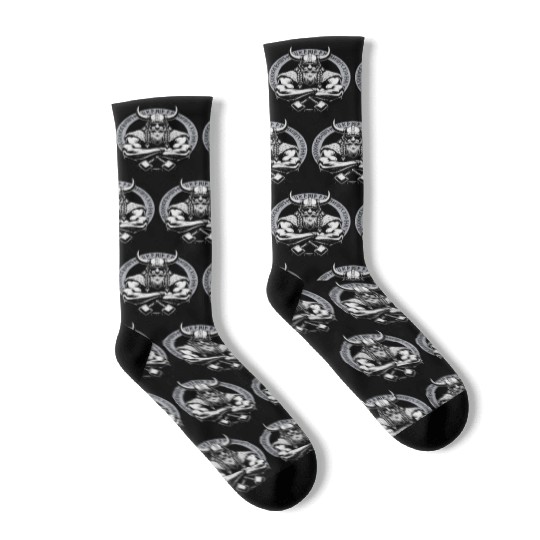Viking Warrior Man Odin Thor Norman Walhalla Socks