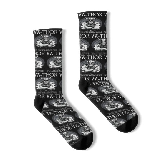 Viking Warrior Man Odin Thor Norman Walhalla Socks
