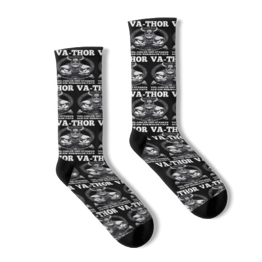 Viking Warrior Man Odin Thor Norman Walhalla Socks