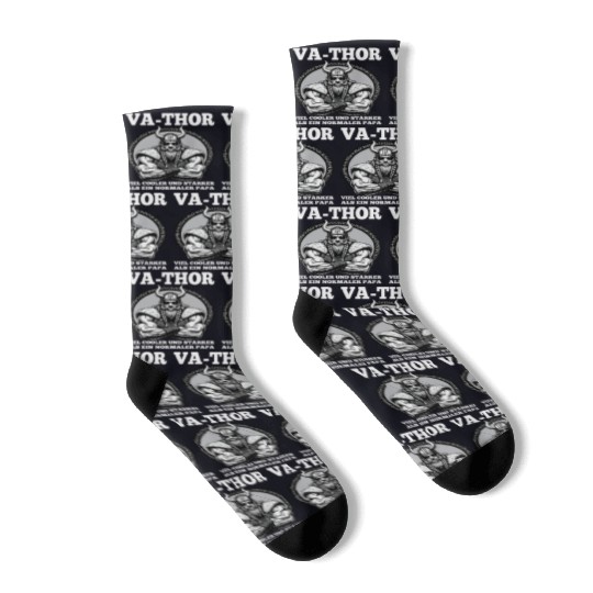 Viking Warrior Man Odin Thor Norman Walhalla Socks