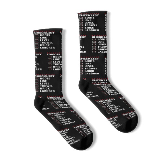 Bricklayer Checklist Boots Line Level Trowel Brick Socks