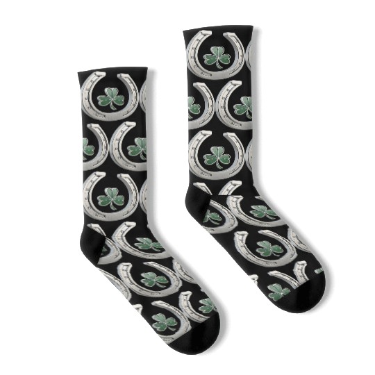 Lucky Shamrock Artwork for Saint Patrick Socks
