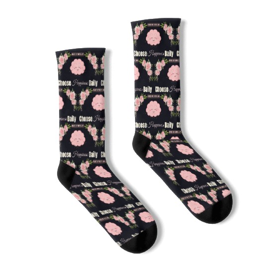 Choose Happiness Brain Design - Mental Wellness Socks