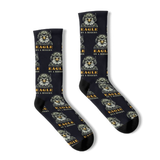 Military Eagle In Mission Socks