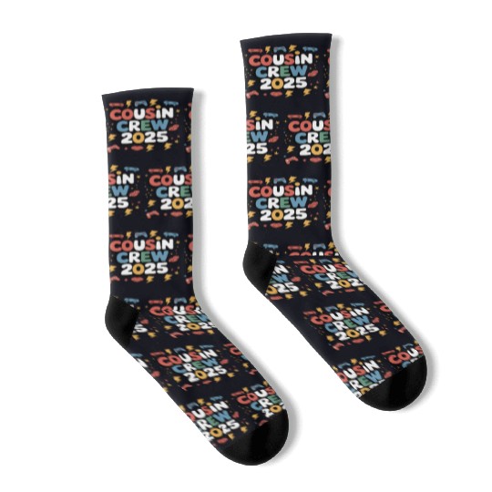 Cousin Crew 2025 Video Game Controllers Family Socks