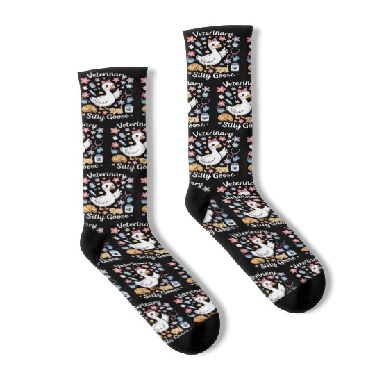 Veterinarian Silly Goose Veterinary Medicine Socks