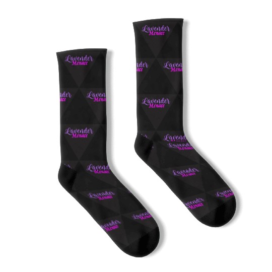 Lavender Menace Black Triangle Socks