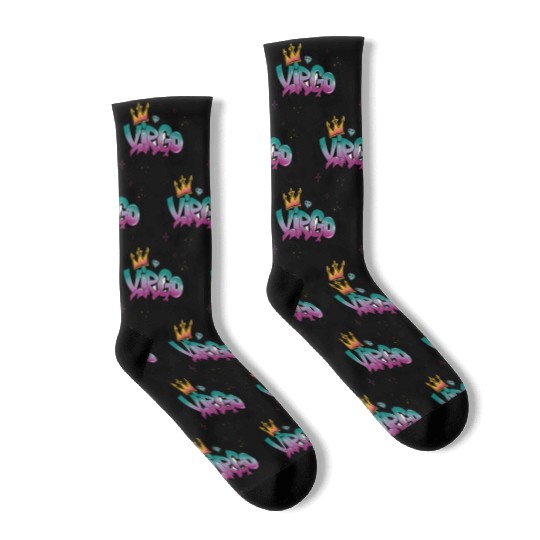 Virgo Graffiti Zodiac Art Socks